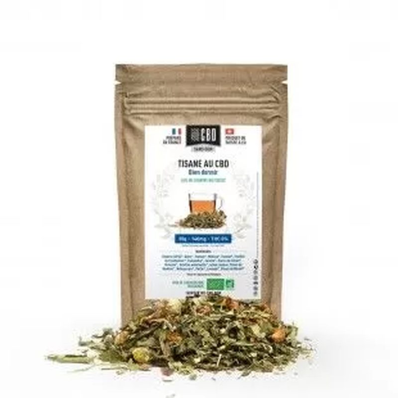 Tisane CBD BIO Bien dormir 100pour100 CBD - 100 % ou 100%