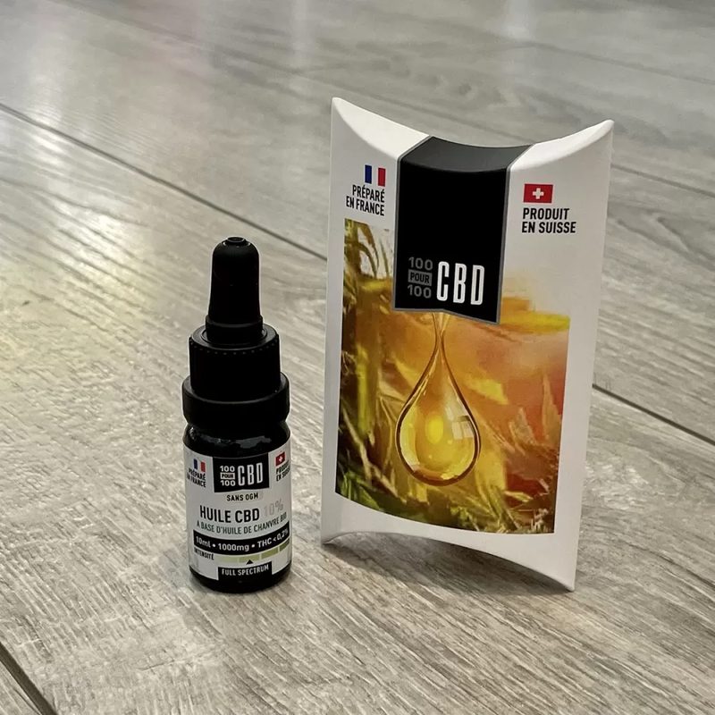 Huile CBD 10% Fullspectrum 100pour100 CBD - 100 % ou 100%