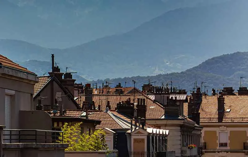 Vue des toits de Grenoble